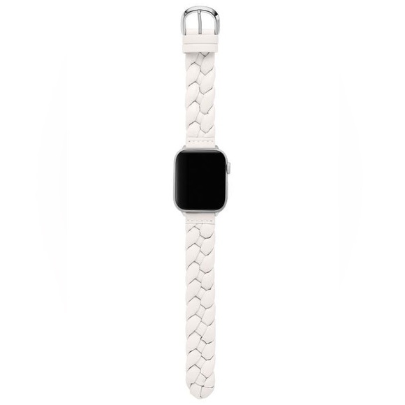 KATE SPADE Braided Leather 38-49mm Band For Apple Watch® WHITE NWT main image 8